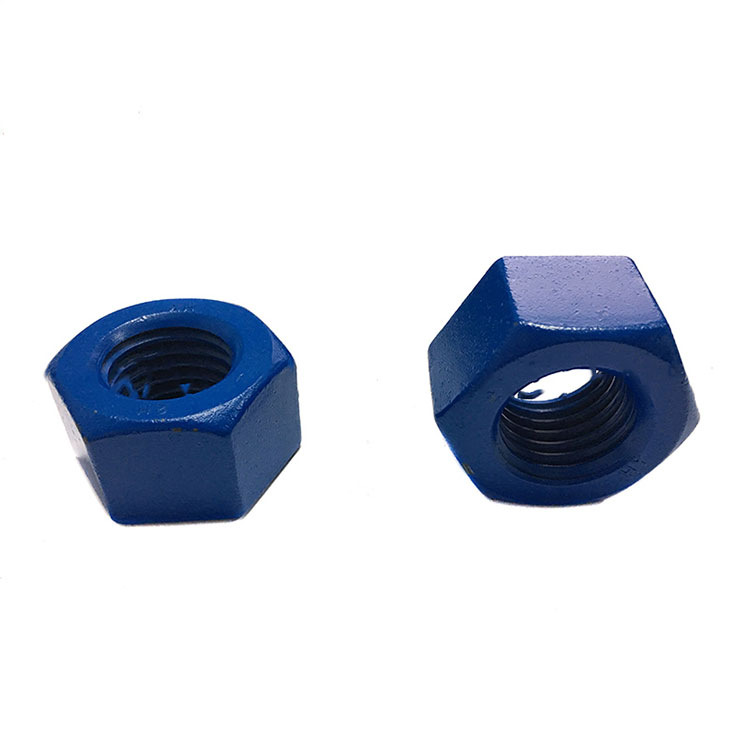 ASTM A194 Gred 2H Teflon PTFE Blue Hex Heavy Nut