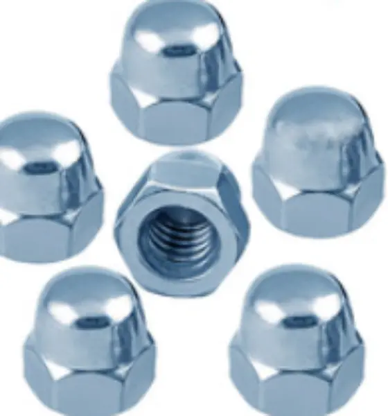Keluli Karbon Bersalut Zink Cap Nut DIN1587